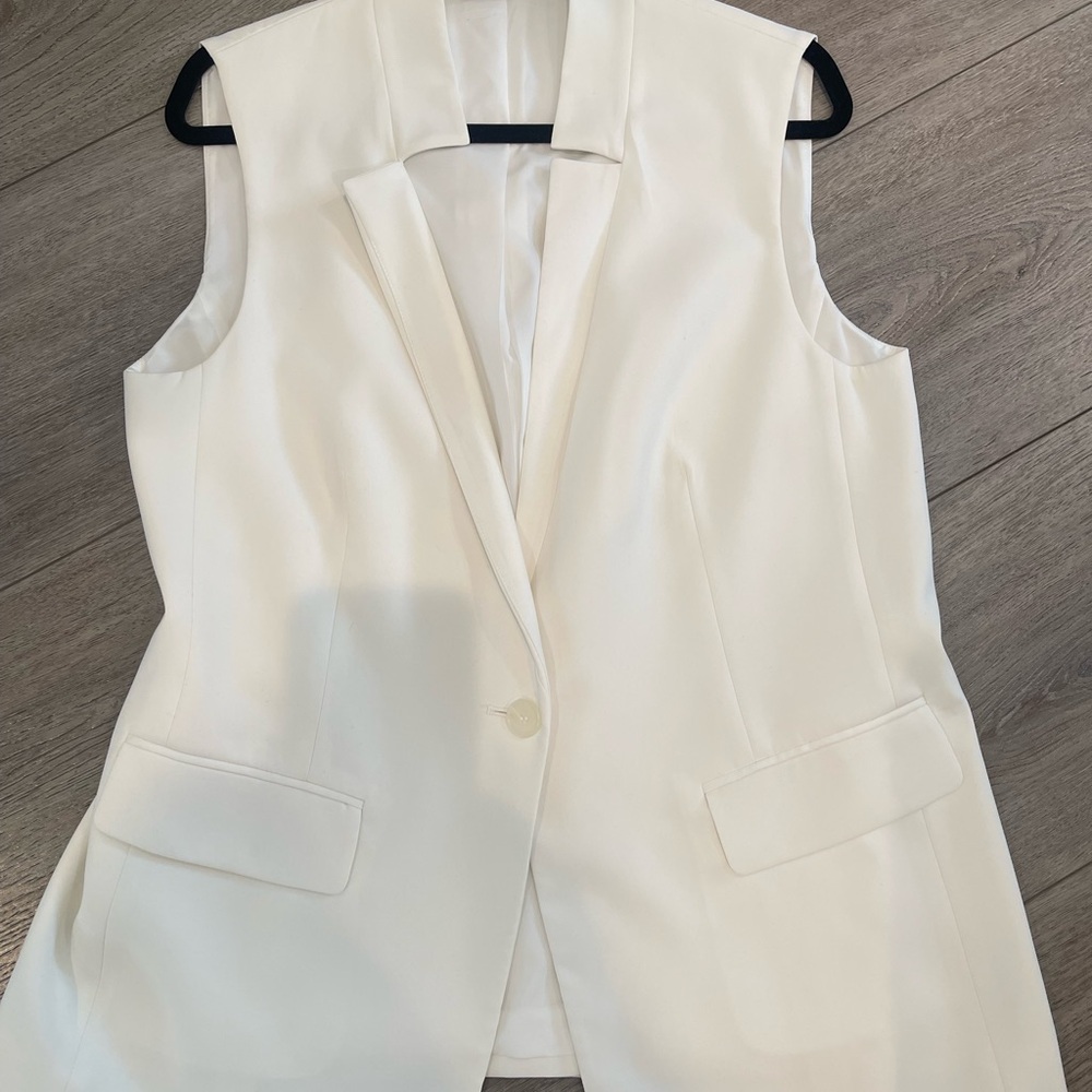 Jones New York Cream Blazer Vest